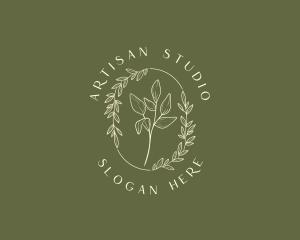 Botanical Leaf Foliage logo design