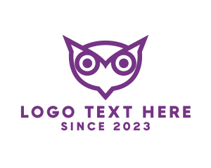 Modern Owl Head logo