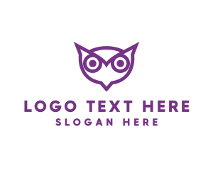 Modern Owl Head logo