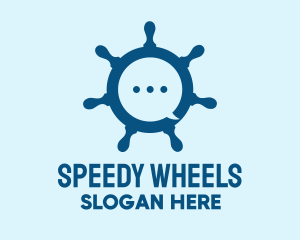 Marine Steering Wheel logo design