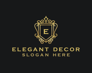 Premium Decorative Shield Crest logo design