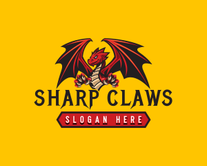 Monster Dragon Claw logo design