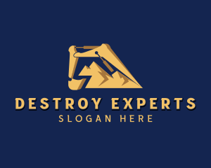 Mining Excavator Contractor logo design