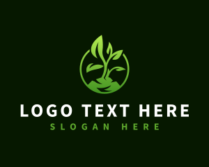 Organic Plant Sprout logo