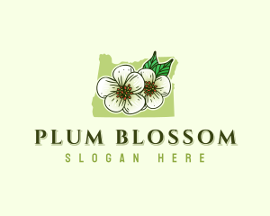 Oregon Pear Flower Blossom logo design