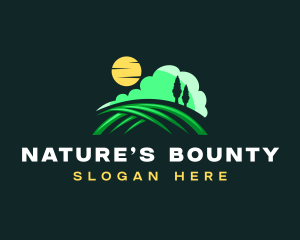 Landscape Nature Moon logo design