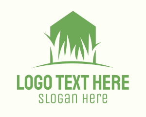 House Grass Lawn logo design