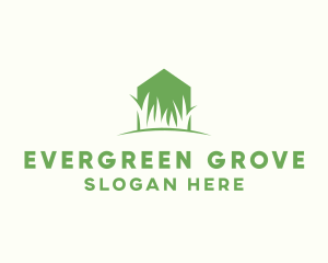 House Grass Lawn logo design