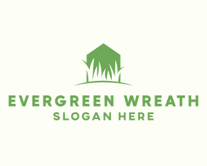 House Grass Lawn logo design