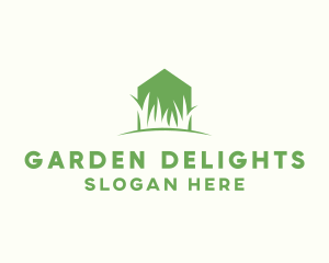 House Grass Lawn logo design