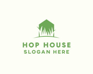 House Grass Lawn logo design