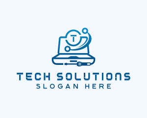 Laptop Computer Technology logo design