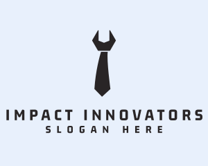 Wrench Necktie Mechanic logo