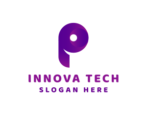 Modern Technology Letter P Logo