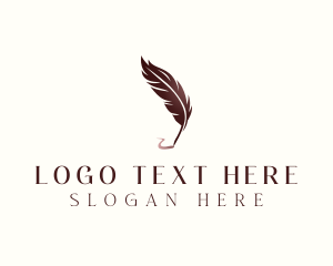 Feather Pen Signature logo