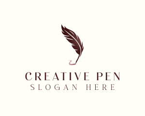 Feather Pen Signature logo design