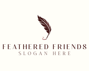 Feather Pen Signature logo design