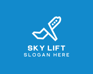 Airline Plane Takeoff logo design