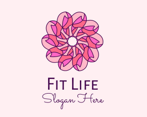 Pink Flower Pattern Logo