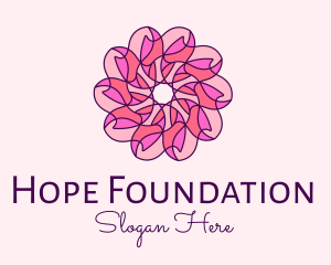 Pink Flower Pattern Logo