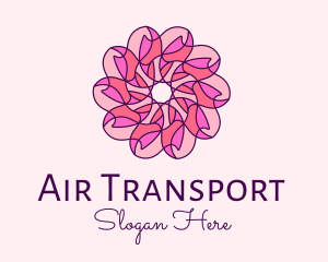 Pink Flower Pattern logo design