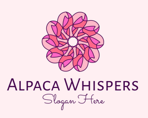 Pink Flower Pattern logo design