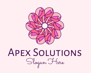 Pink Flower Pattern logo design