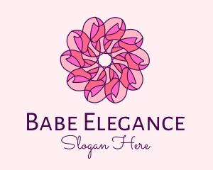 Pink Flower Pattern logo design