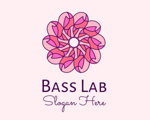 Pink Flower Pattern logo design