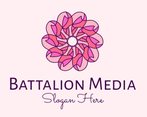 Pink Flower Pattern logo design