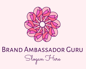 Pink Flower Pattern logo design