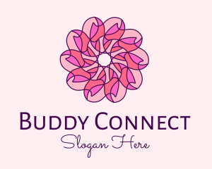 Pink Flower Pattern logo design