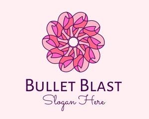 Pink Flower Pattern logo design