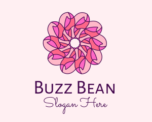 Pink Flower Pattern logo design