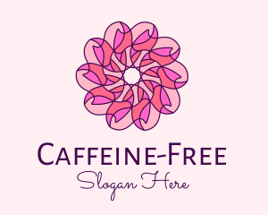 Pink Flower Pattern logo design