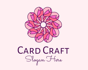 Pink Flower Pattern logo design