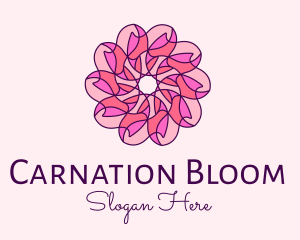 Pink Flower Pattern logo design