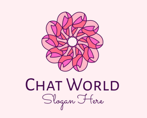 Pink Flower Pattern logo design