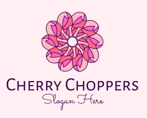 Pink Flower Pattern logo design