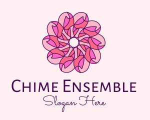 Pink Flower Pattern logo design