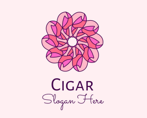 Pink Flower Pattern logo design