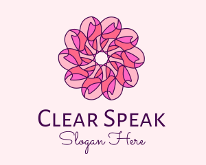 Pink Flower Pattern logo design