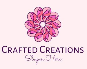 Pink Flower Pattern logo design