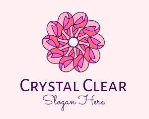 Pink Flower Pattern logo design