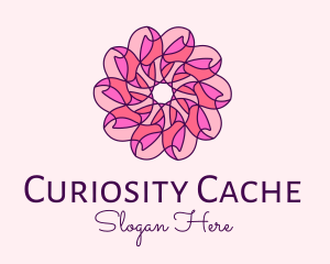 Pink Flower Pattern logo design