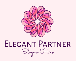 Pink Flower Pattern logo design