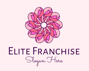 Pink Flower Pattern logo design