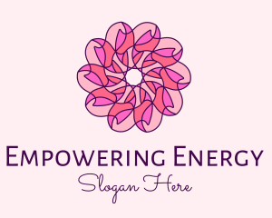 Pink Flower Pattern logo design