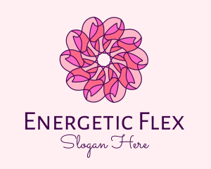 Pink Flower Pattern logo design