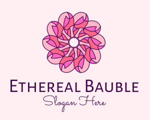 Pink Flower Pattern logo design